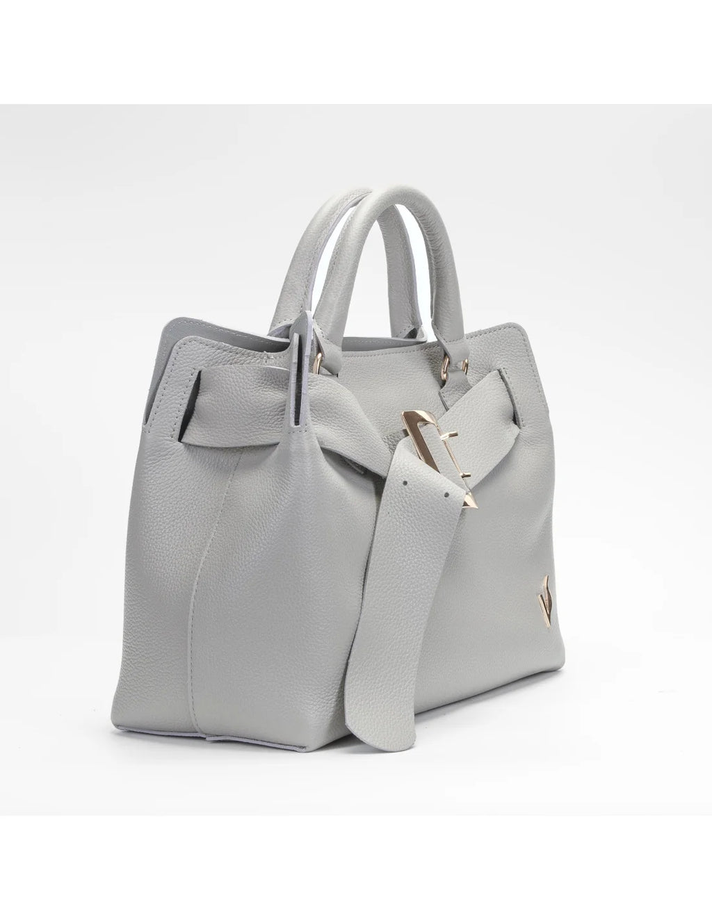 Geanta din piele naturala, pentru dama, TAISA, grej