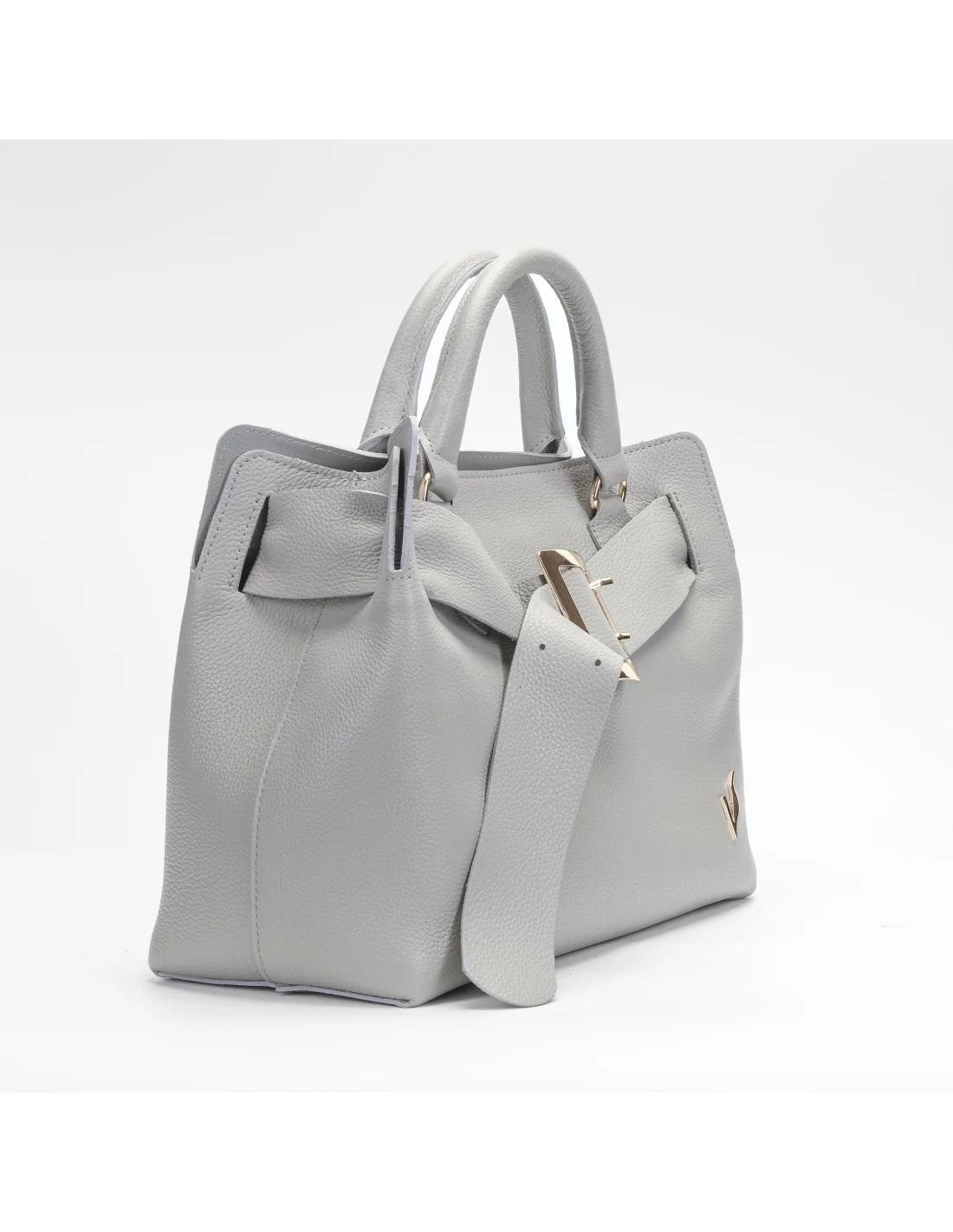 Geanta din piele naturala, pentru dama, TAISA, grej