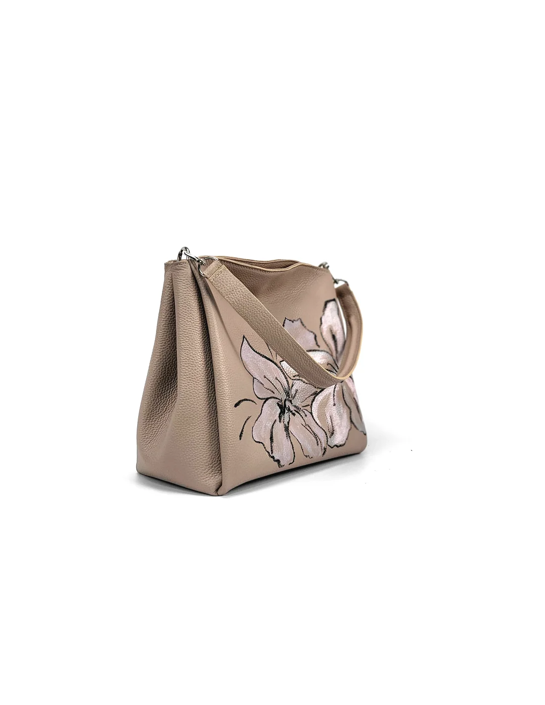 Geanta din piele naturala pentru dama BERTA nude