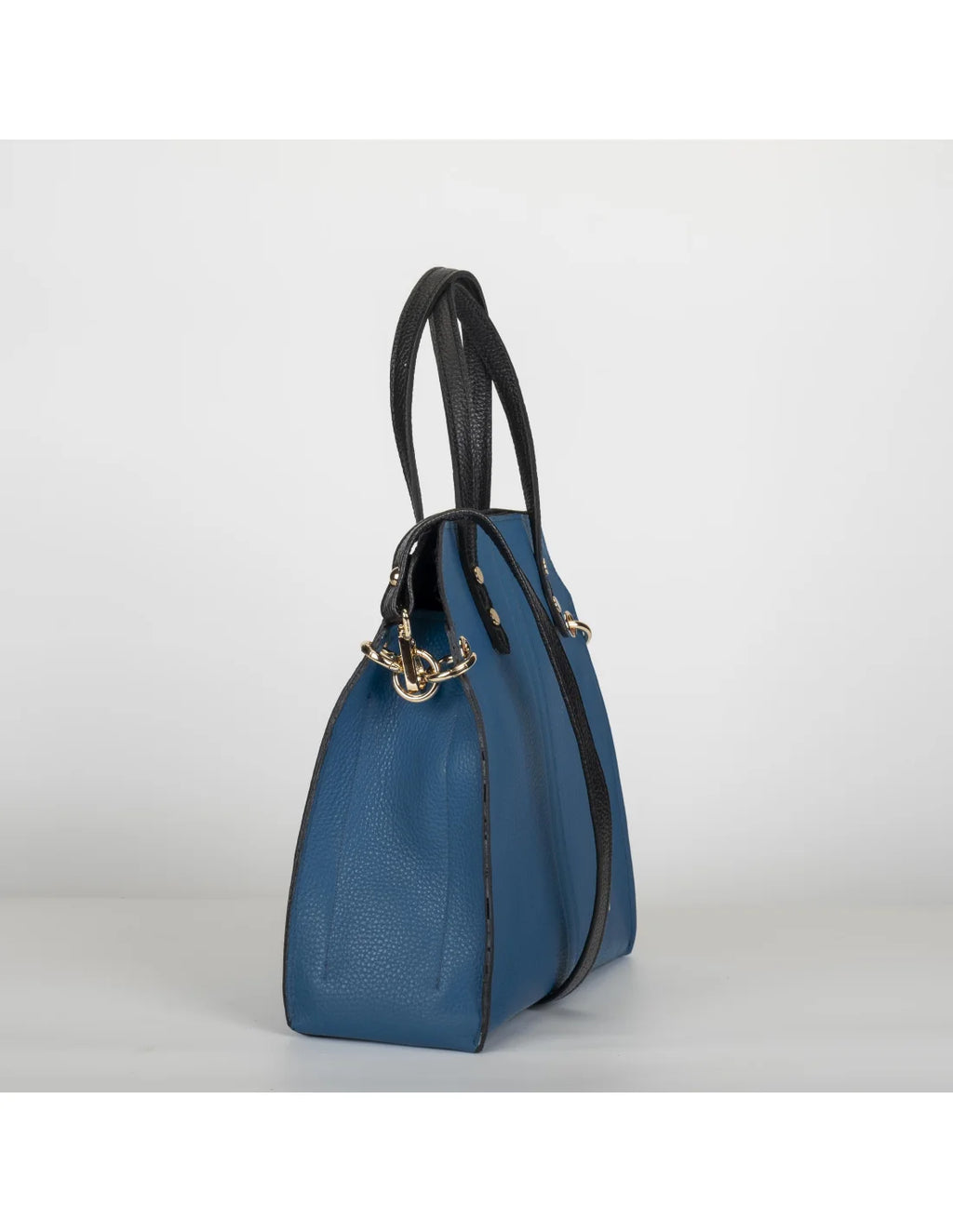 Geanta din piele naturala, pentru dama, mini AGHATA, albastru cobalt