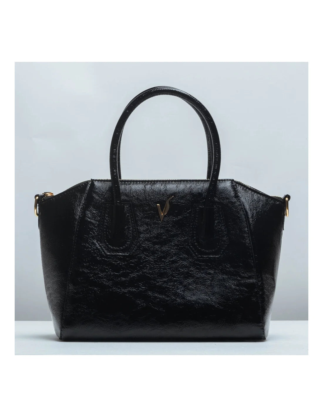 Geanta tote din piele naturala, IOANA, negru