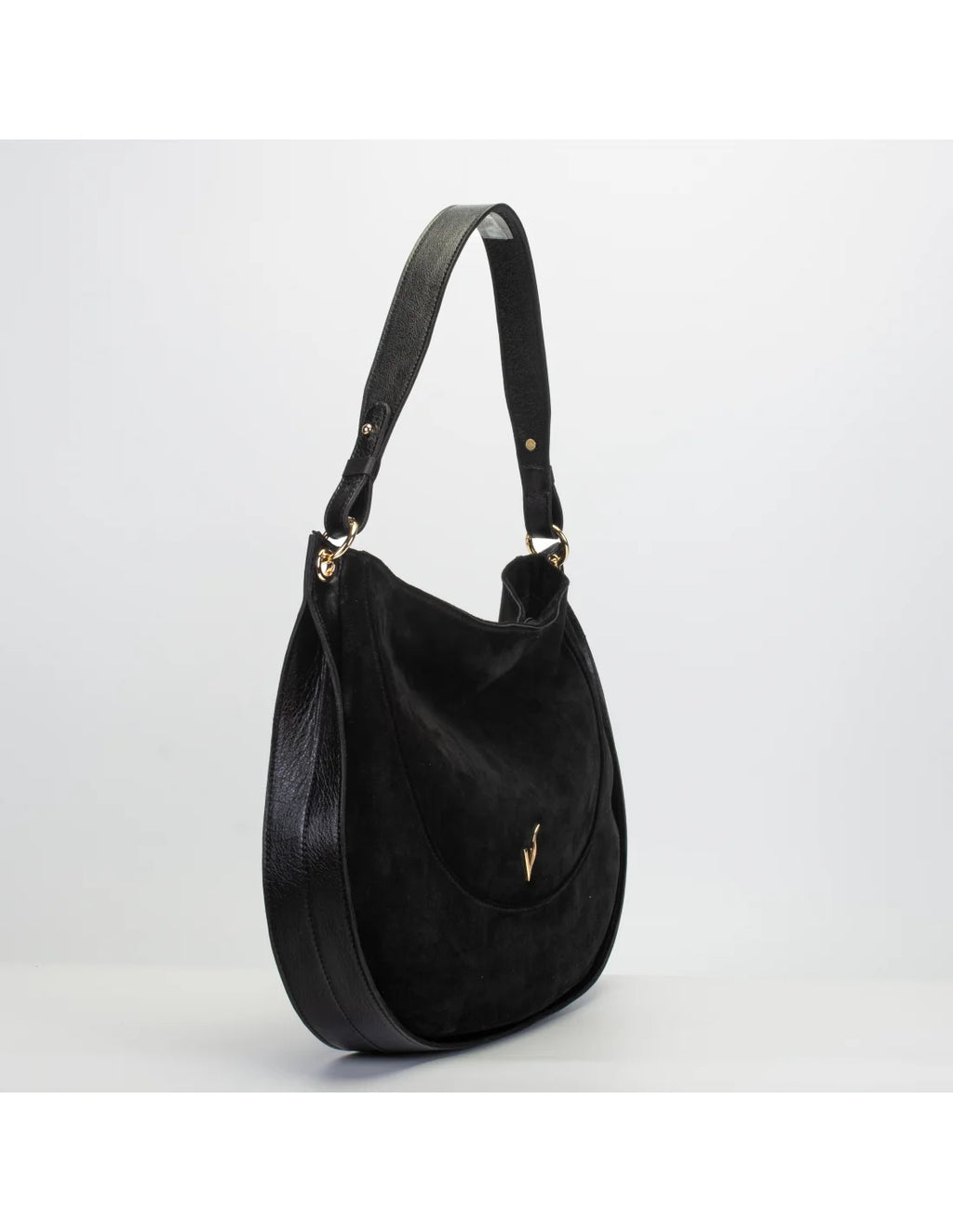 Geanta din piele naturala, boho chic, pentru dama LYRA negru