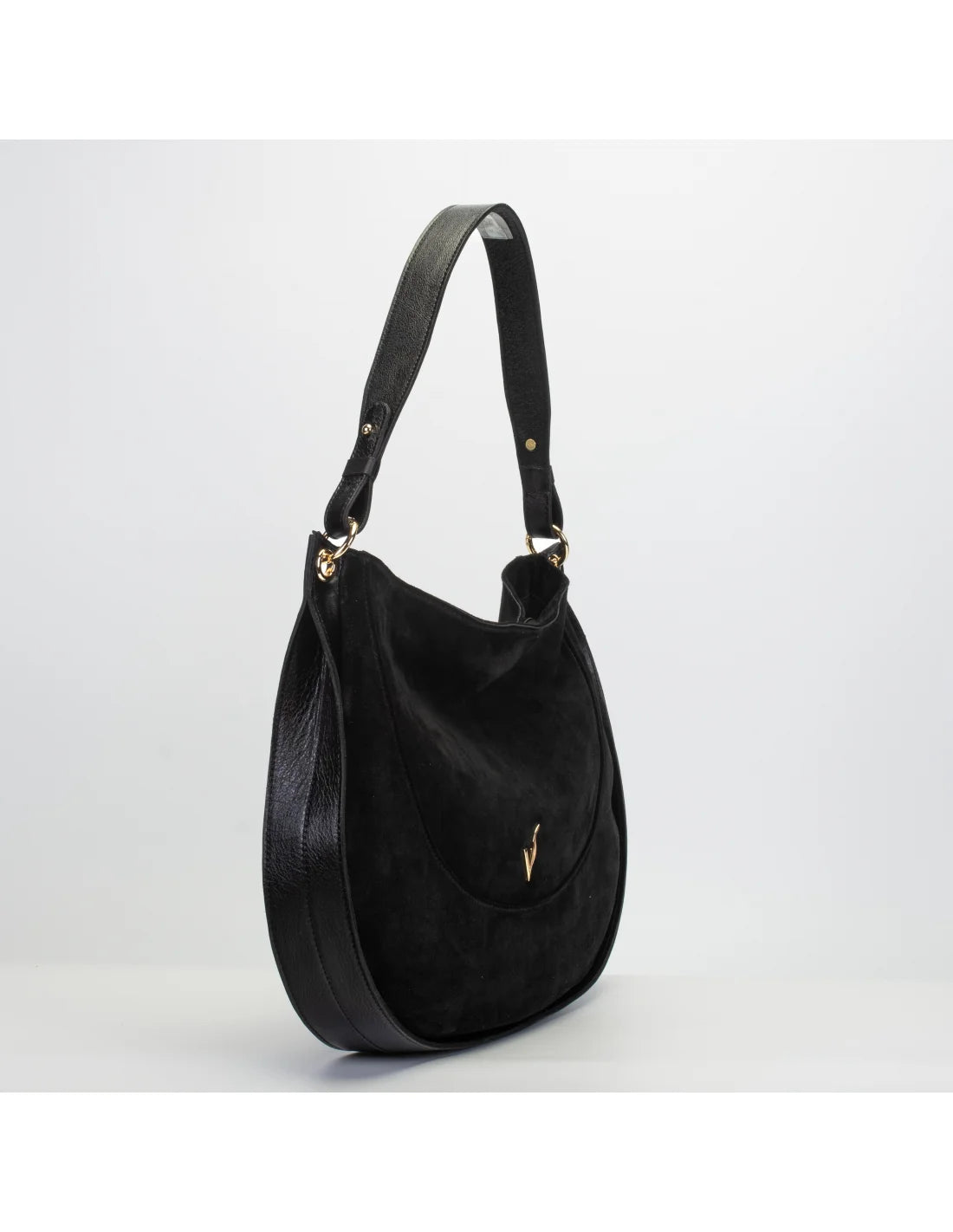 Geanta din piele naturala, boho chic, pentru dama LYRA negru