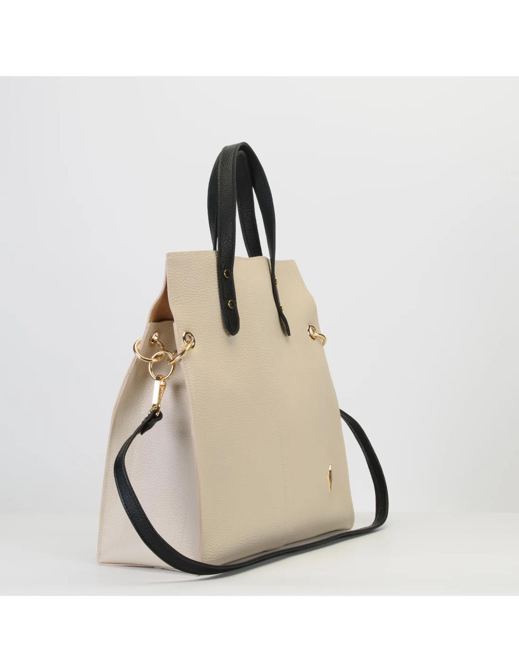 Geanta din piele naturala, pentru dama, AGHATA, crem