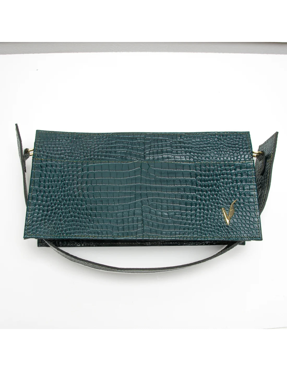 Geanta din piele naturala pentru dama AYUMI, verde