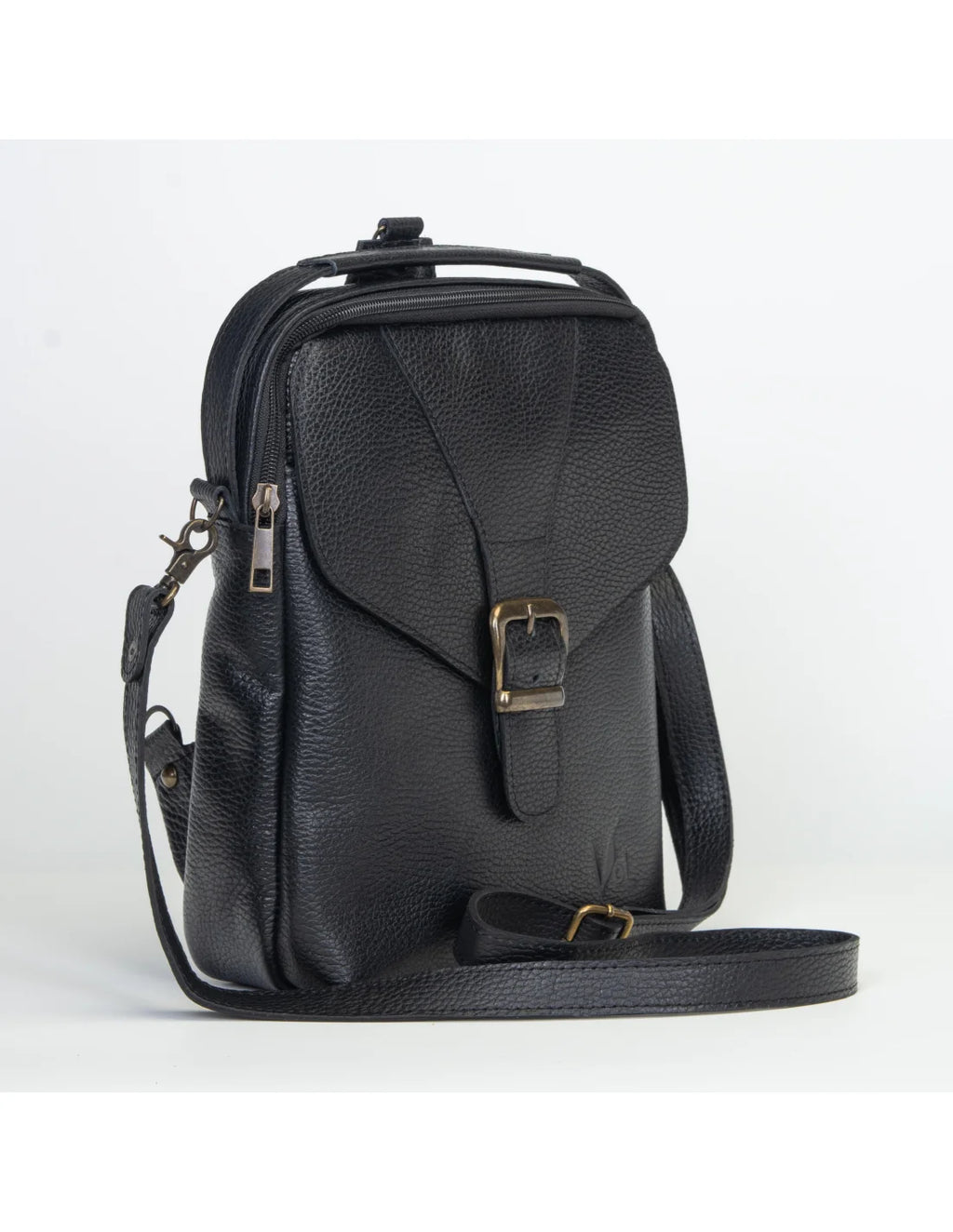 Geanta din piele naturala pentru barbati, borseta, negru