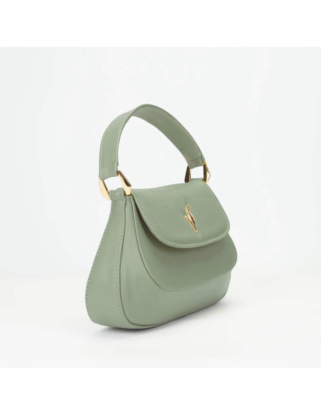 Geanta de mana/ crossbody, din piele naturala, mini SiSi, vernil