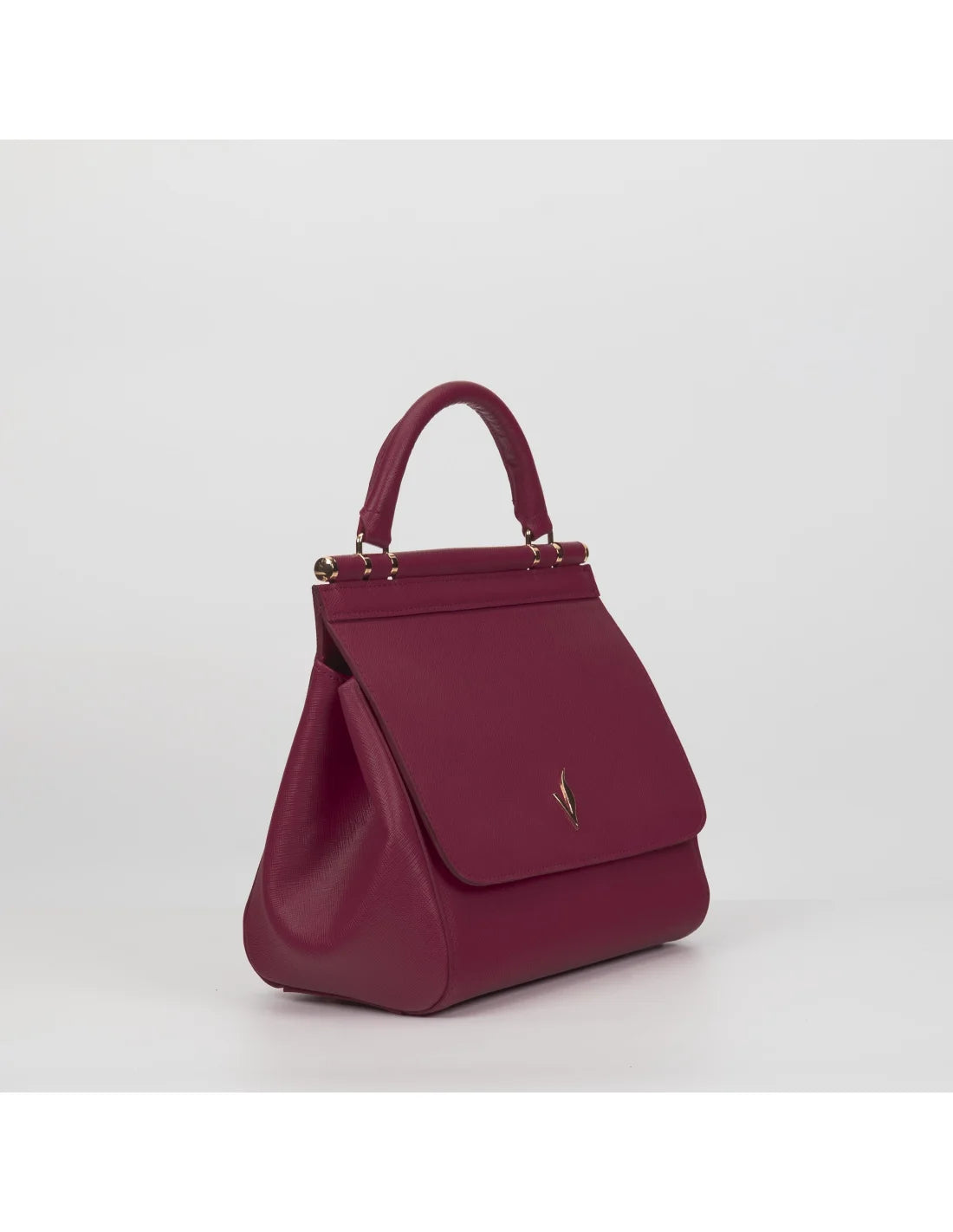 Geanta din piele naturala pentru dama, DOLCE, rosu