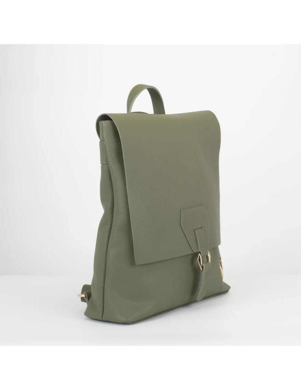 Rucsac din piele naturala pentru dama ATHENA kaki