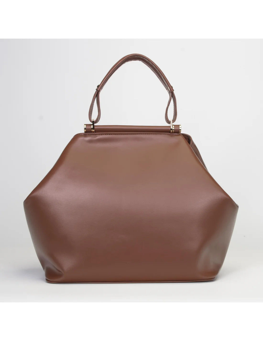 Geanta din piele naturala pentru dama IRIS maro, pictata manual