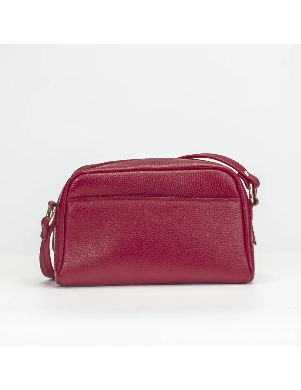 Geanta crossbody din piele naturala, ANDRA, rosu