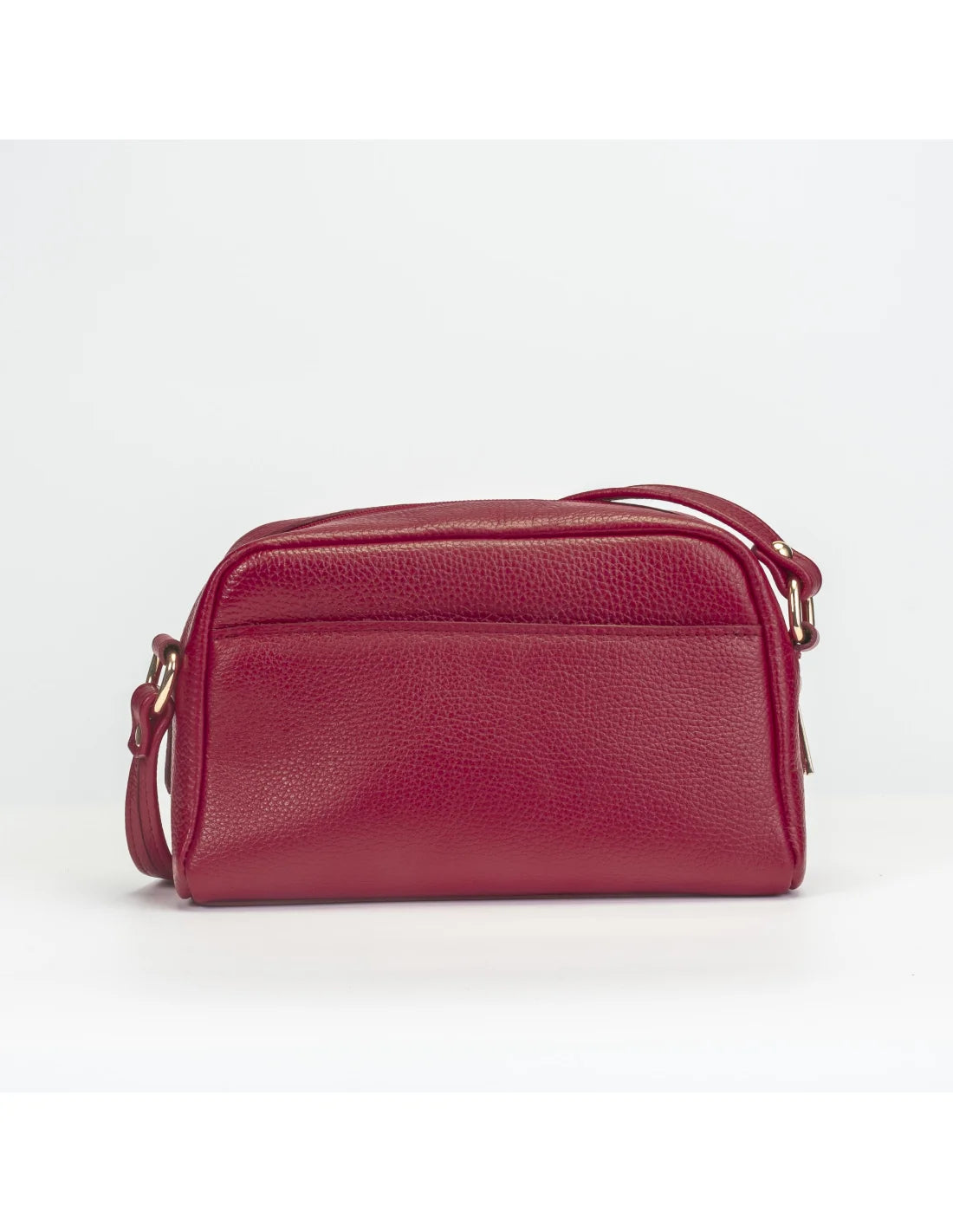 Geanta crossbody din piele naturala, ANDRA, rosu