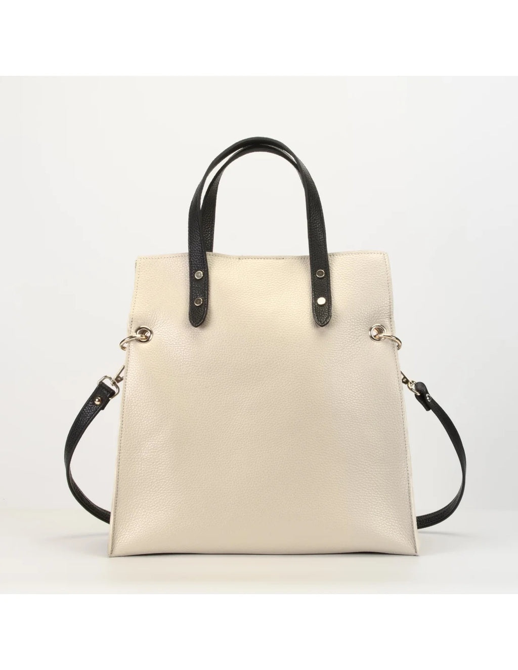 Geanta din piele naturala, pentru dama, AGHATA, crem