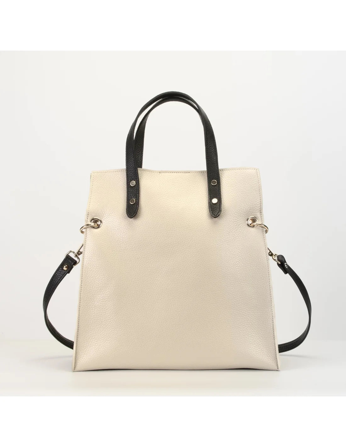 Geanta din piele naturala, pentru dama, AGHATA, crem