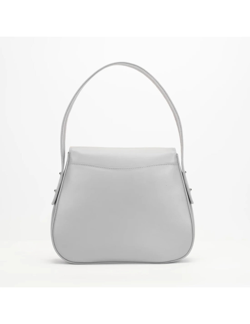 Geanta de umar din piele naturala, SiSi, gri perlat