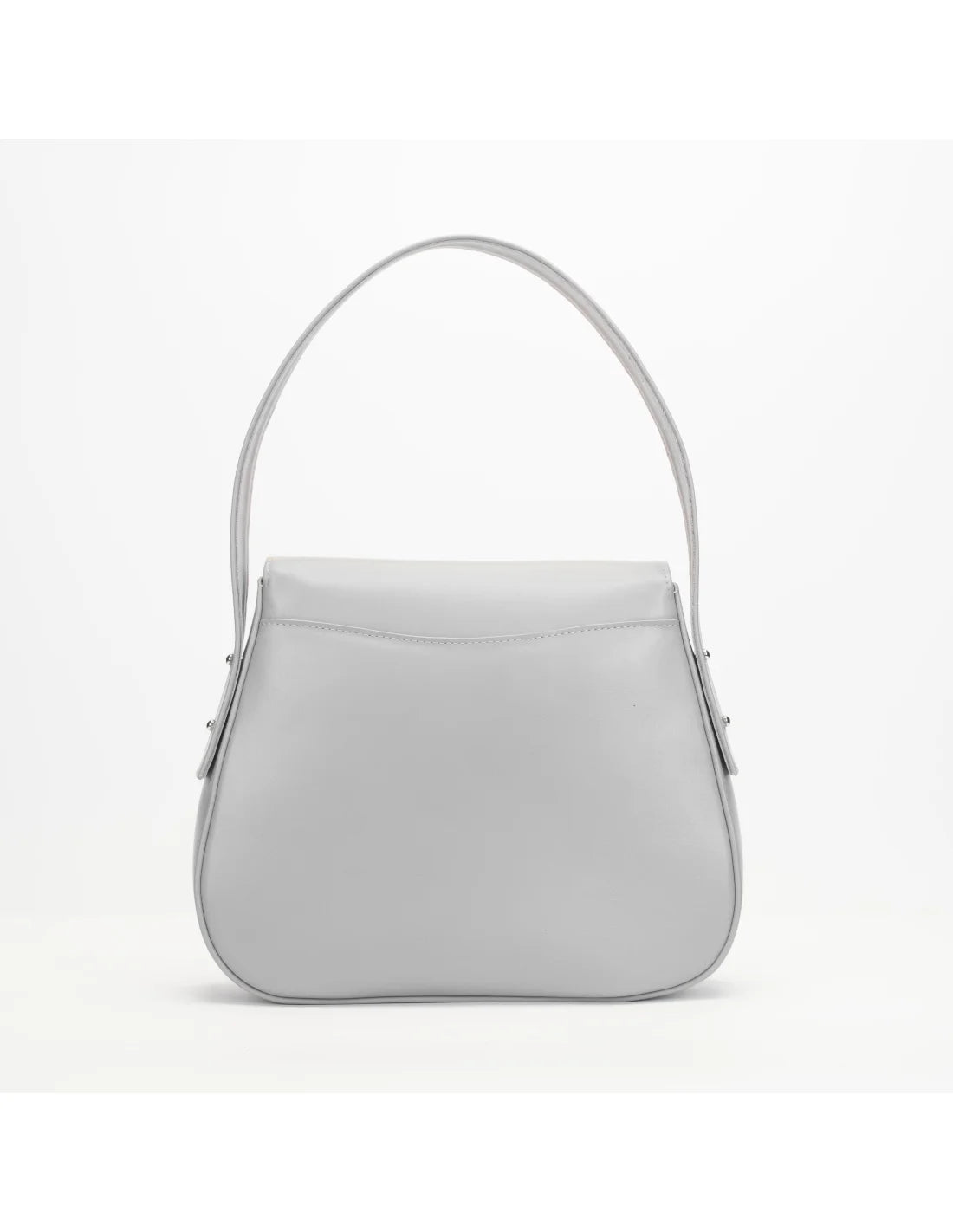 Geanta de umar din piele naturala, SiSi, gri perlat
