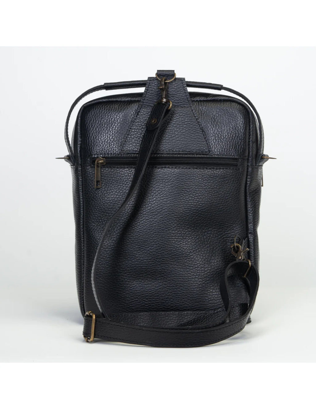 Geanta din piele naturala pentru barbati, borseta, negru