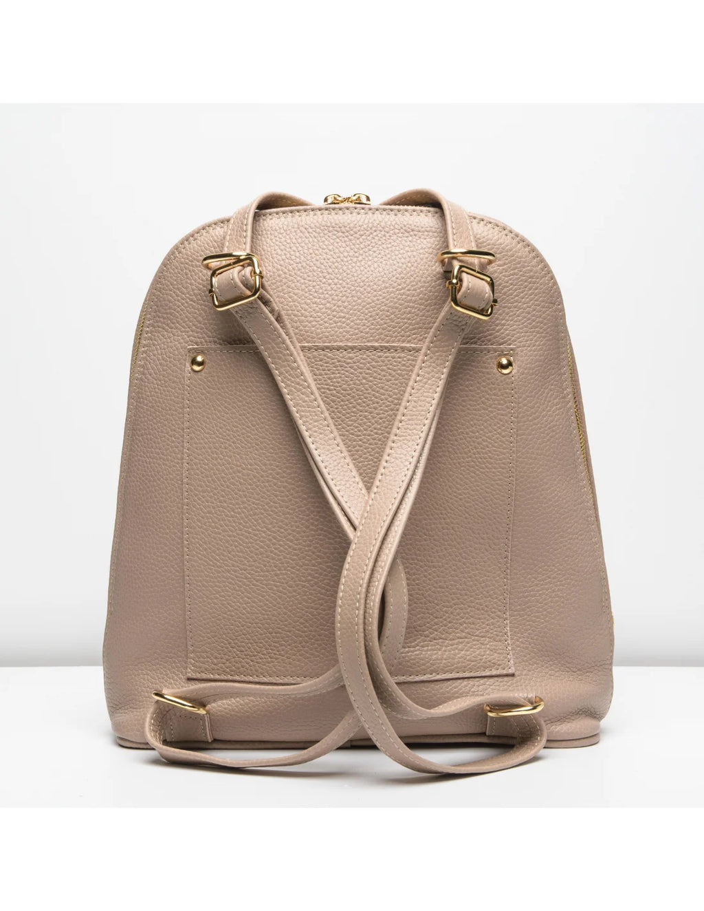 Geanta-Rucsac din piele naturala, pentru dama, ZINNIA, nude