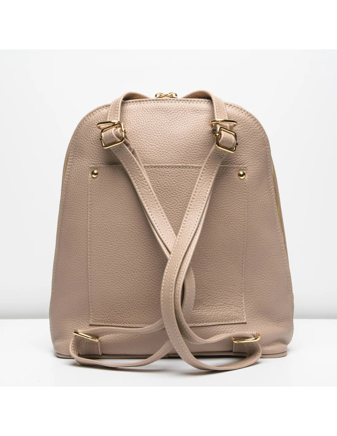 Geanta-Rucsac din piele naturala, pentru dama, ZINNIA, nude