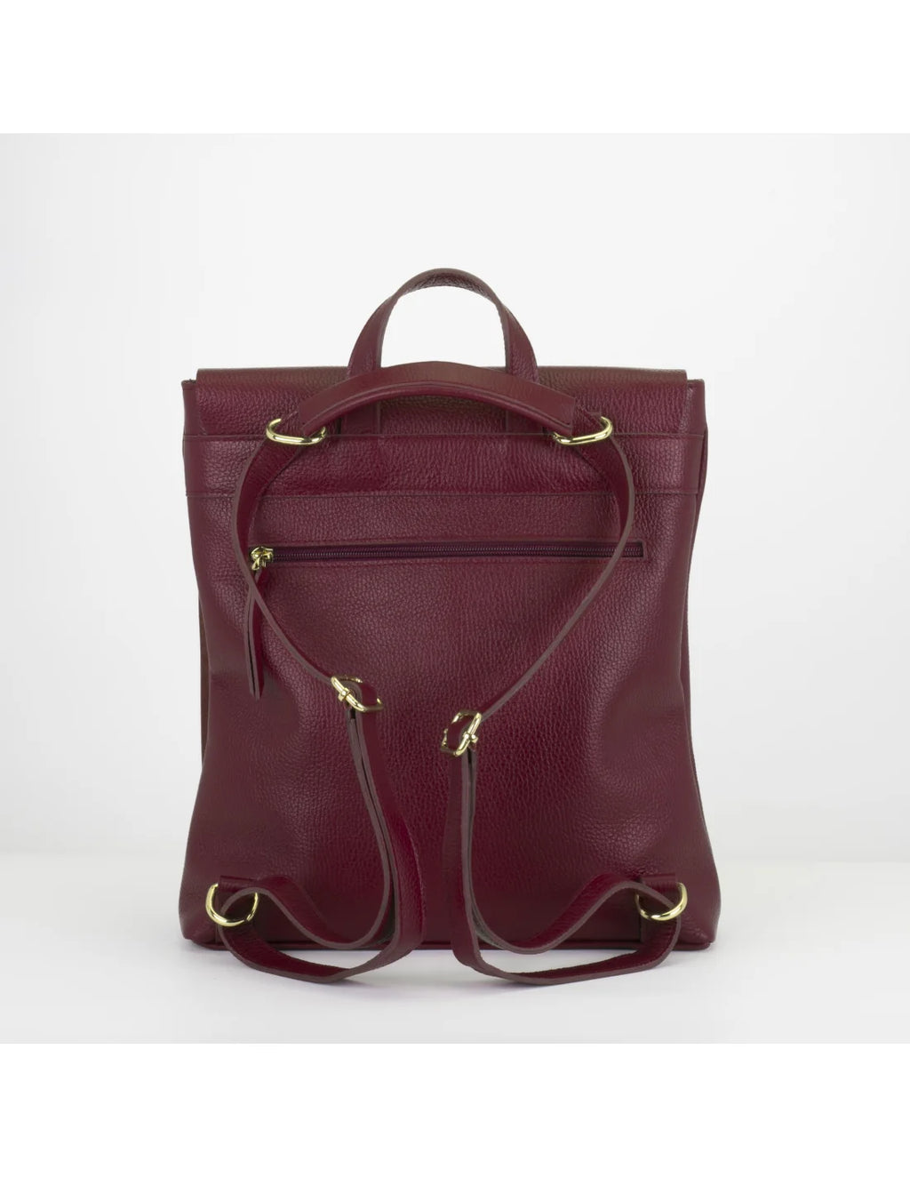 Rucsac din piele naturala pentru dama ATHENA cireasa coapta