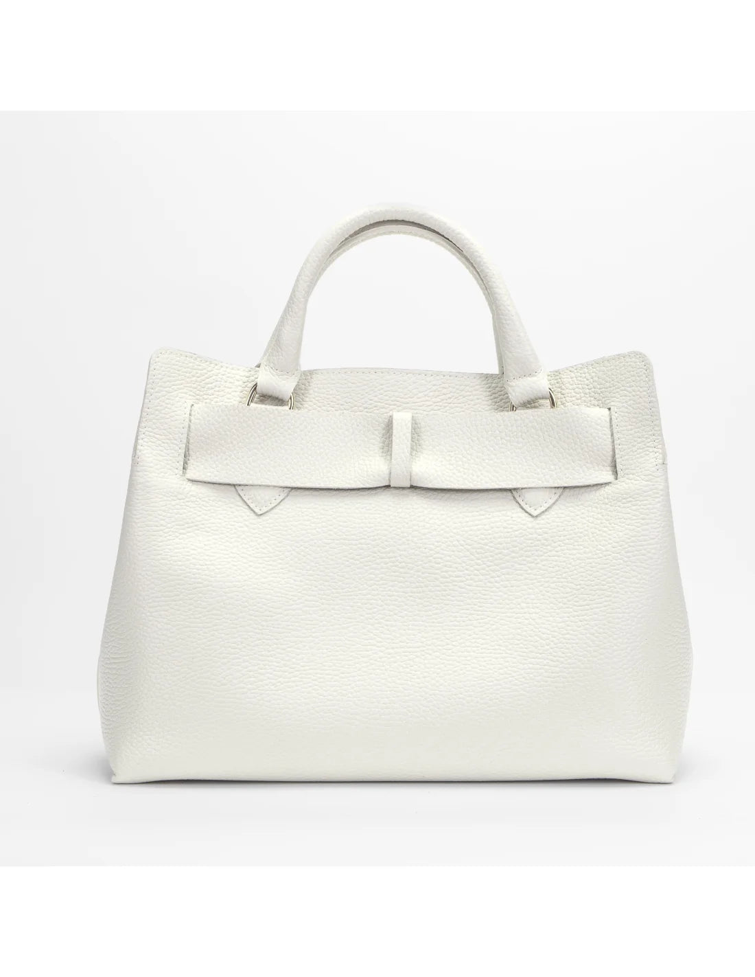 Geanta din piele naturala, pentru dama, TAISA, crem spuma