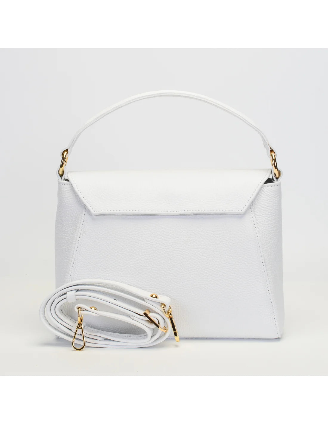 Geanta din piele naturala pentru dama ADA alb