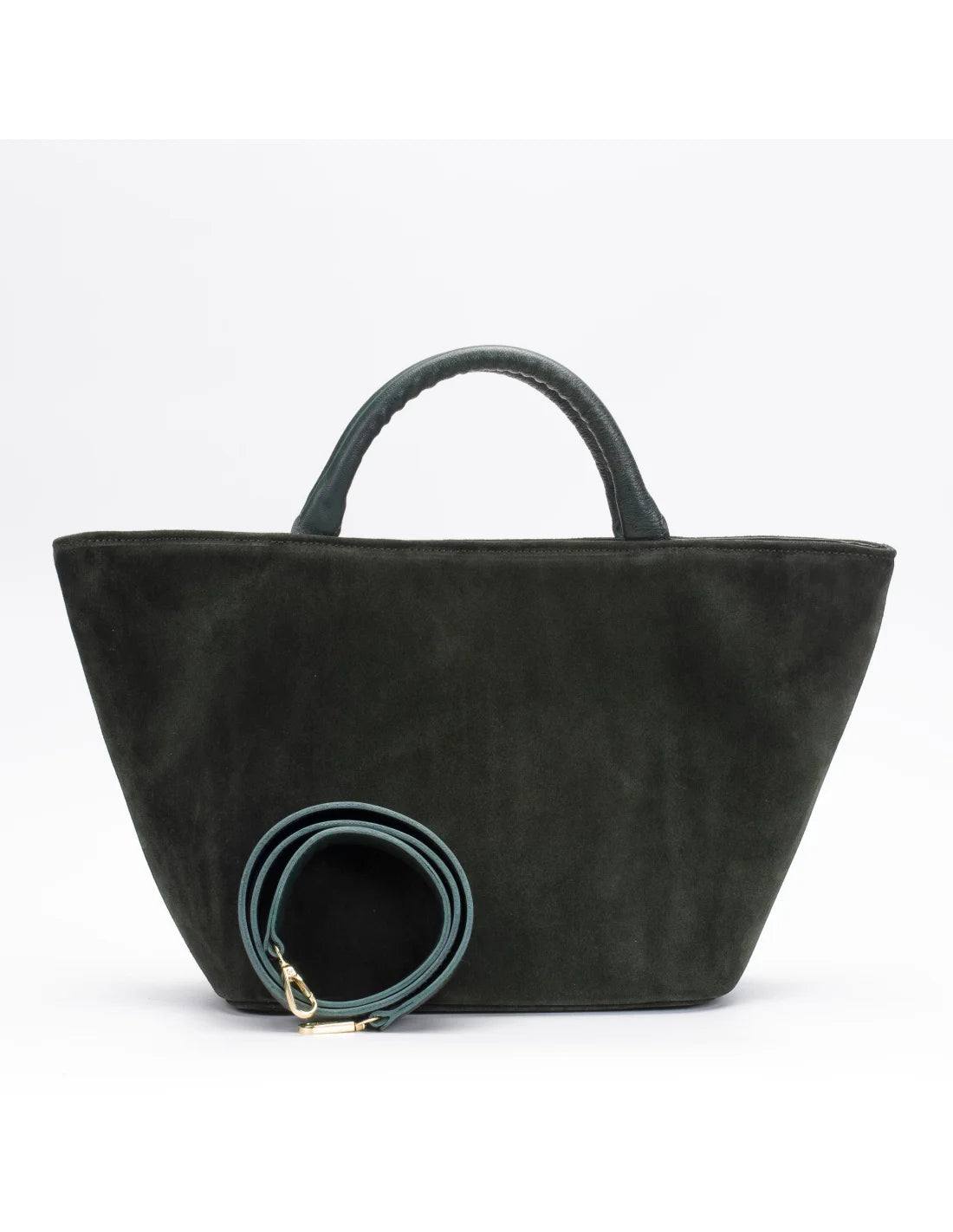 Geanta din piele naturala pentru dama CHIRALINA verde inchis