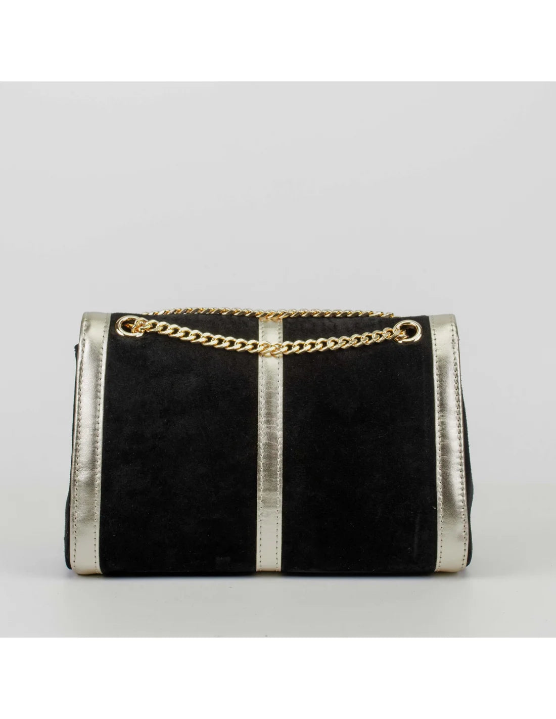 Geanta din piele naturala pentru dama LOULOU, negru velur