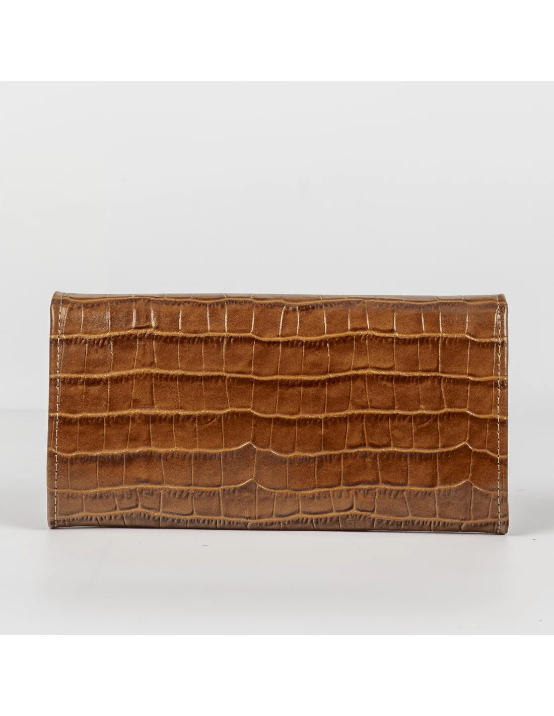 Portofel din piele naturala, camel croco