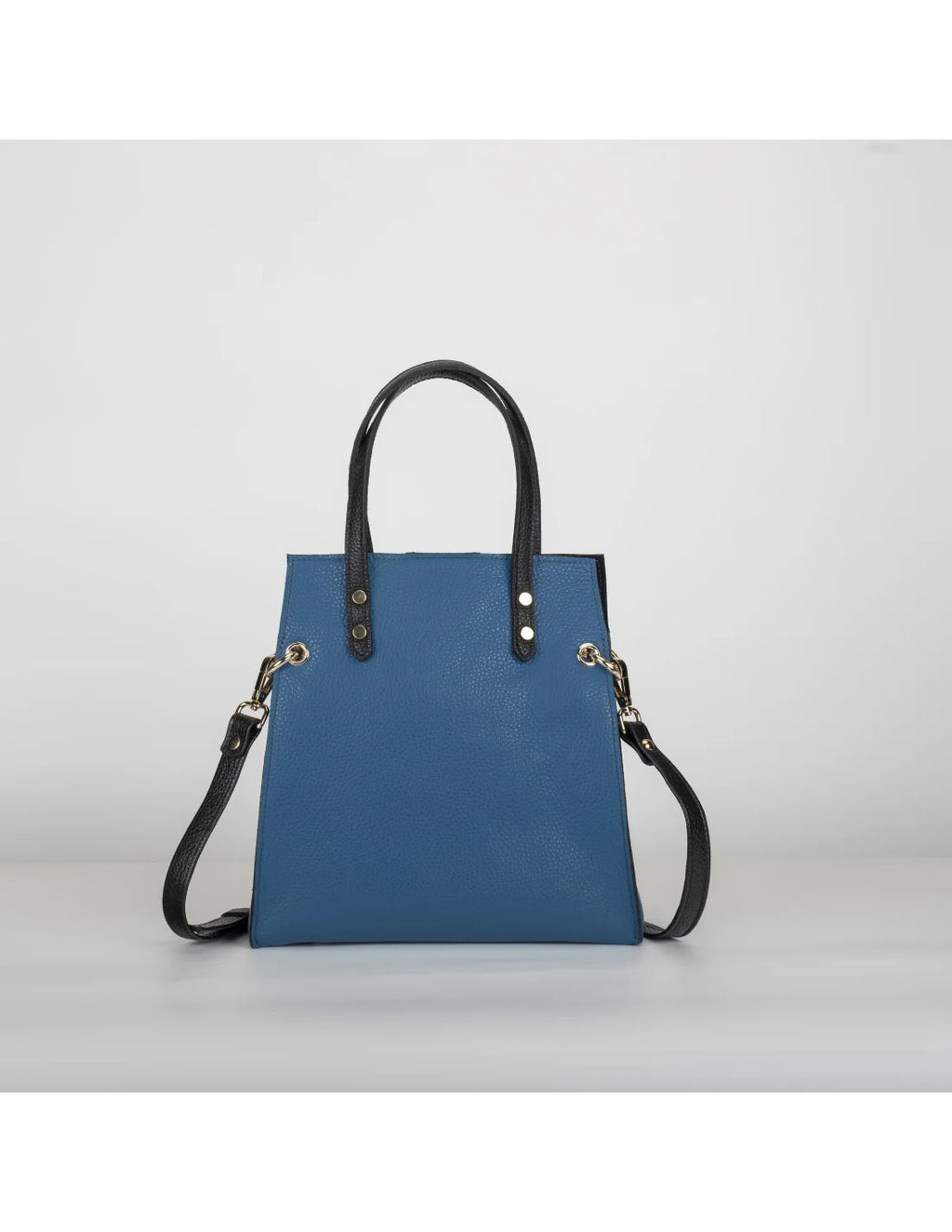 Geanta din piele naturala, pentru dama, mini AGHATA, albastru cobalt