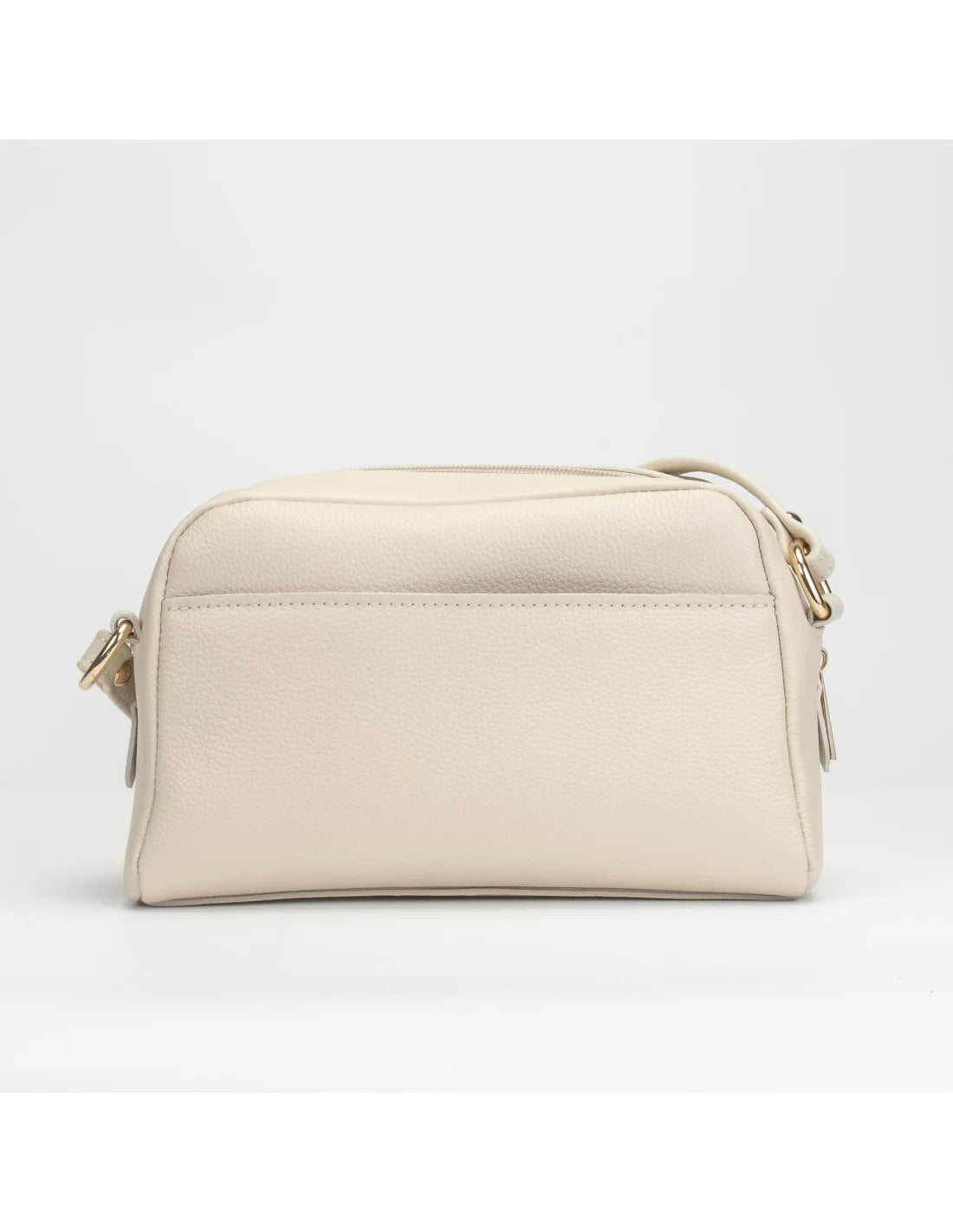 Geanta crossbody din piele naturala, ANDRA, crem