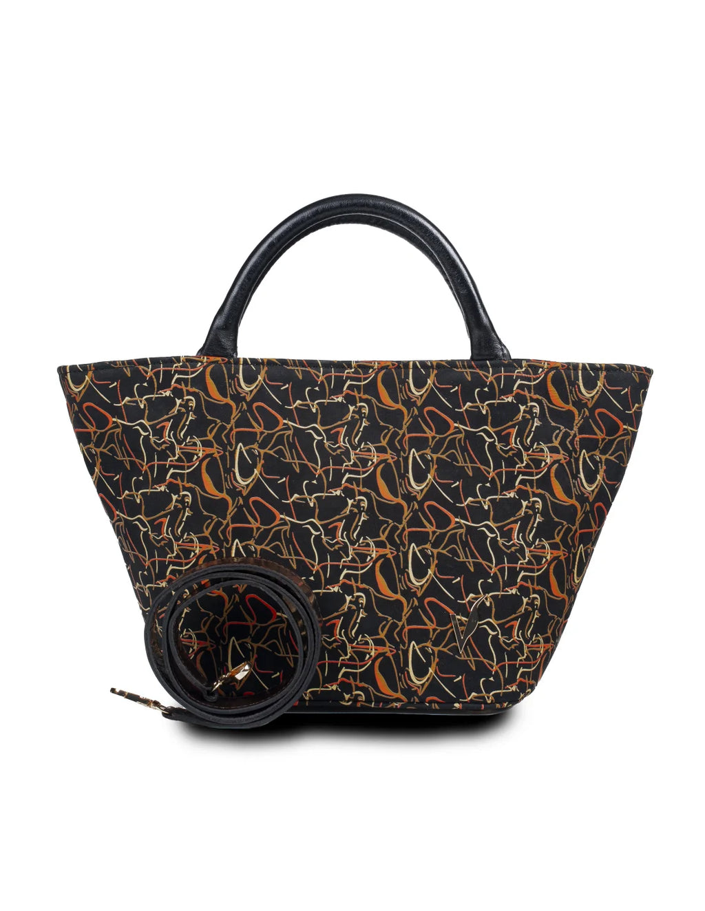 Geanta din piele naturala pentru dama CHIRA negru spaghete