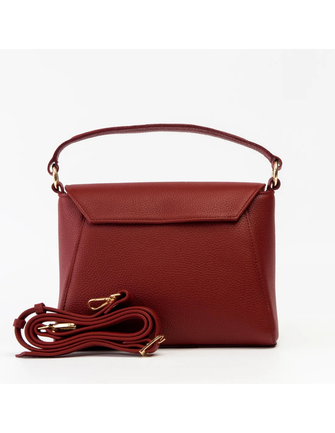 Geanta din piele naturala pentru dama ADA visiniu