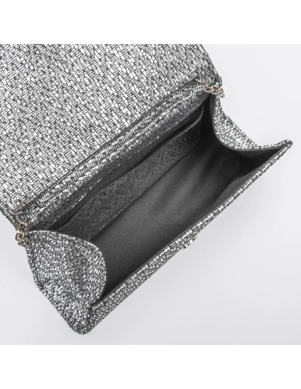 Geanta din piele naturala, pentru dama, LUCIA, argintiu