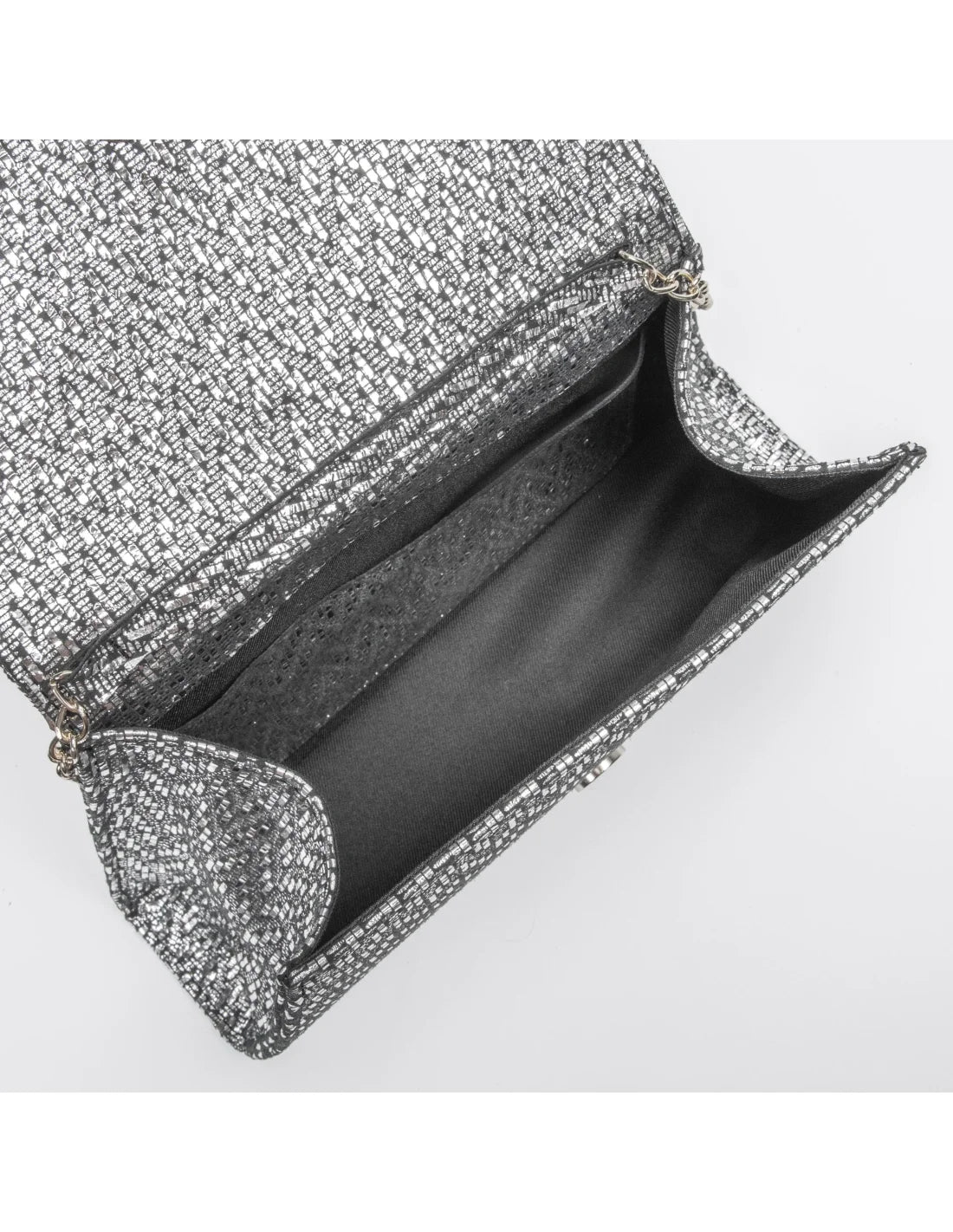 Geanta din piele naturala, pentru dama, LUCIA, argintiu