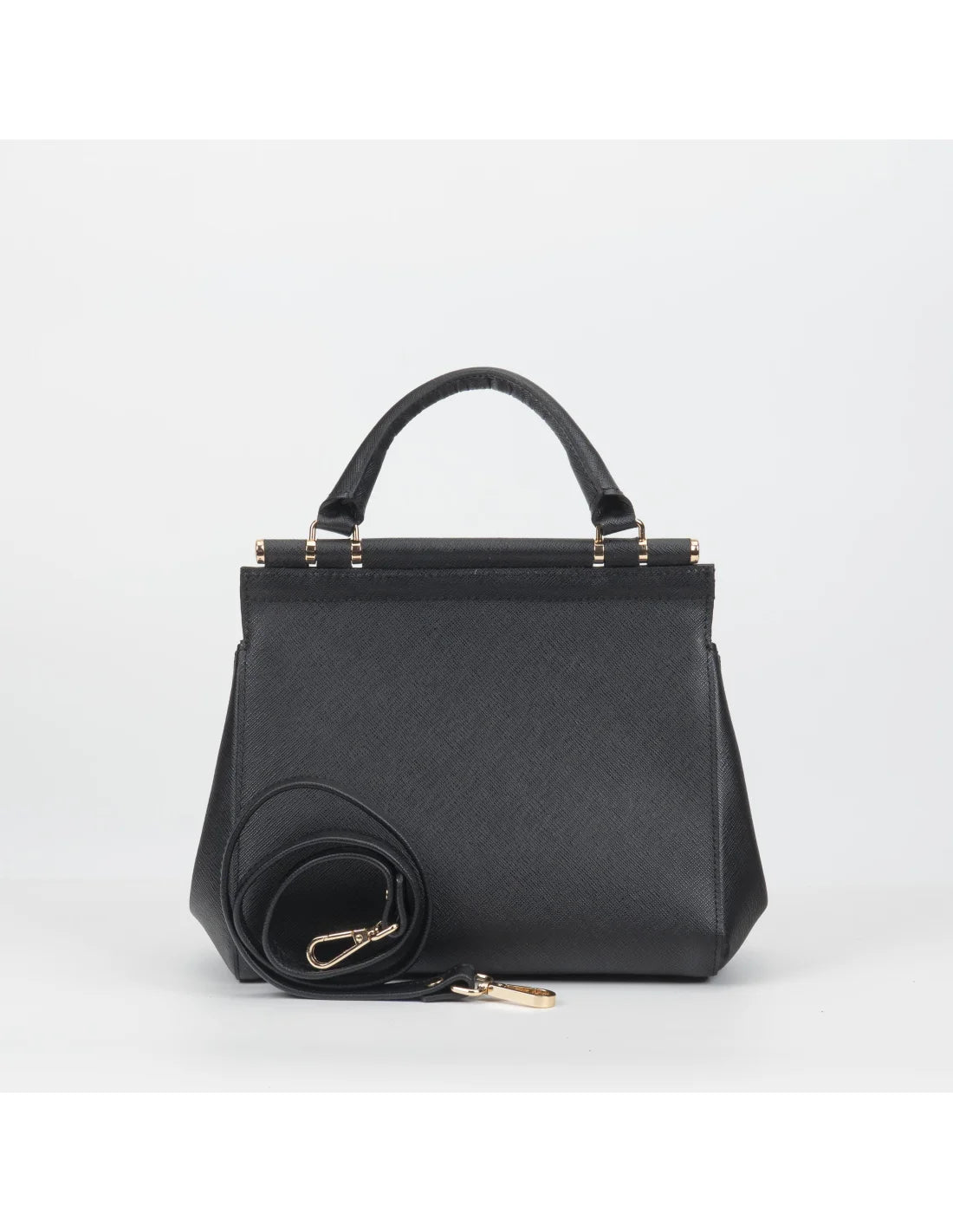 Geanta din piele naturala pentru dama, DOLCE, negru