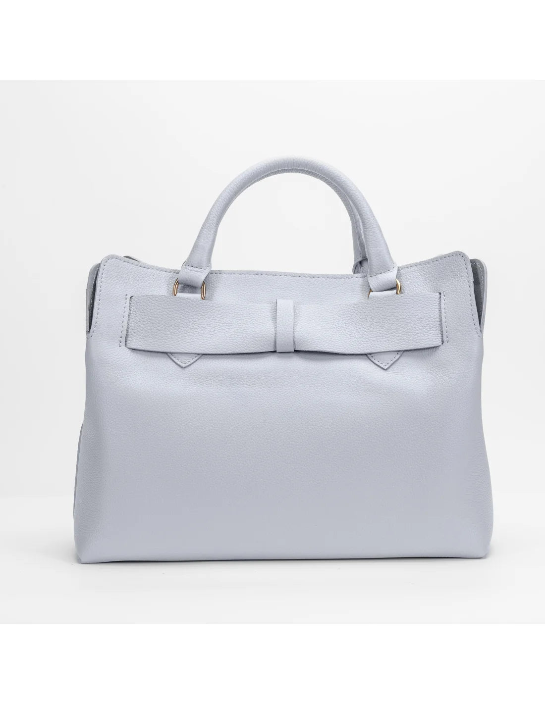 Geanta din piele naturala, pentru dama, TAISA, gri perla