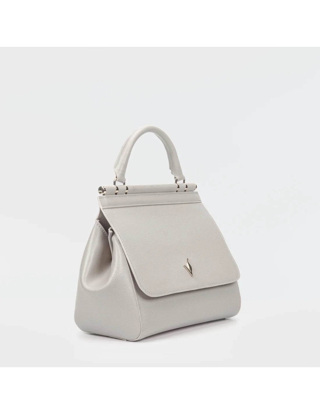 Geanta din piele naturala pentru dama, DOLCE, argila