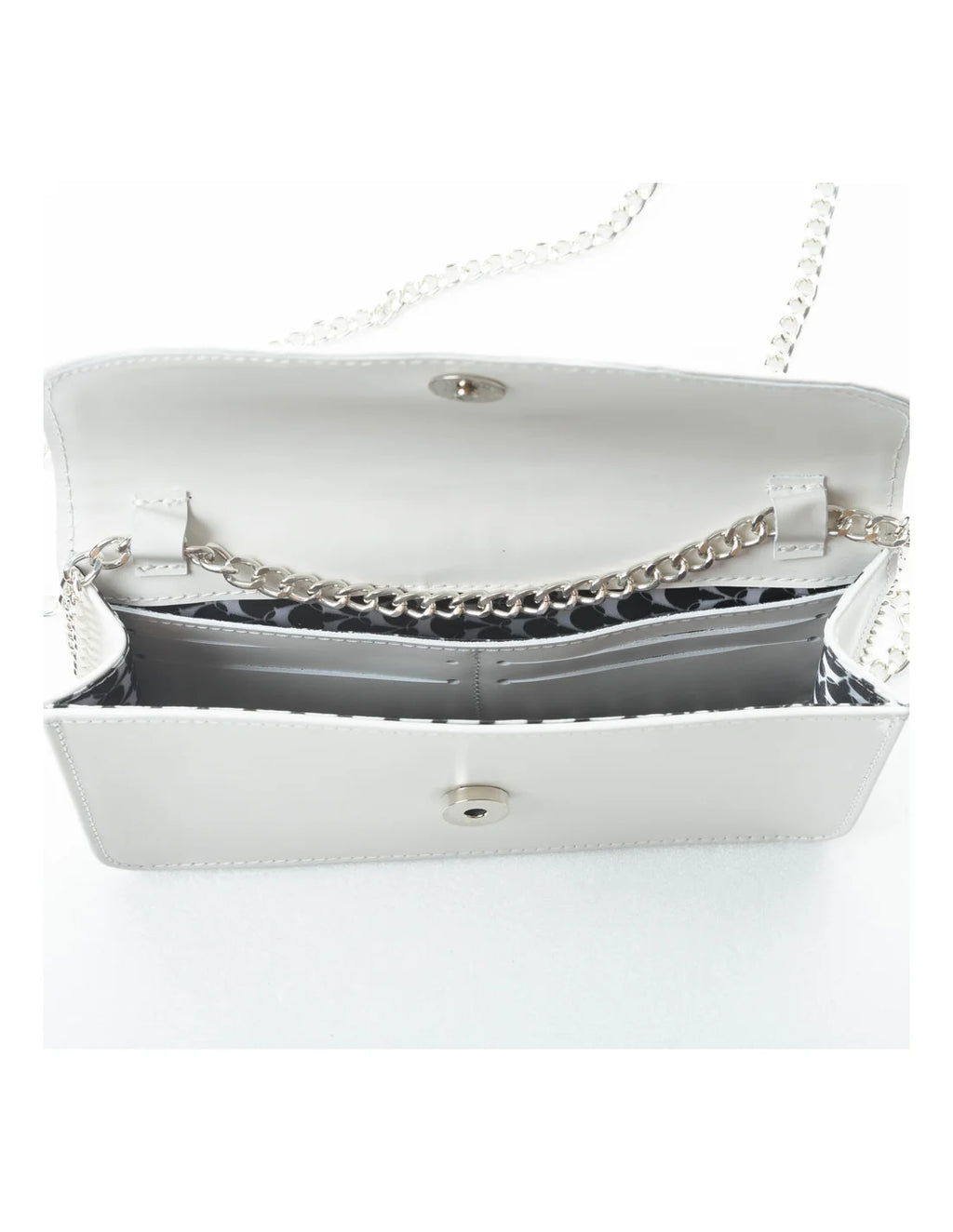 Geanta pentru telefon, crossbody, din piele naturala, SOFIA, flap, alb