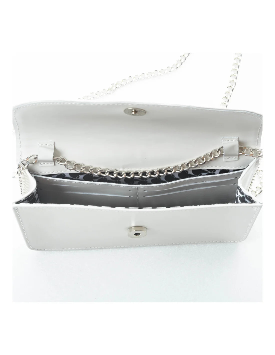 Geanta pentru telefon, crossbody, din piele naturala, SOFIA, flap, alb