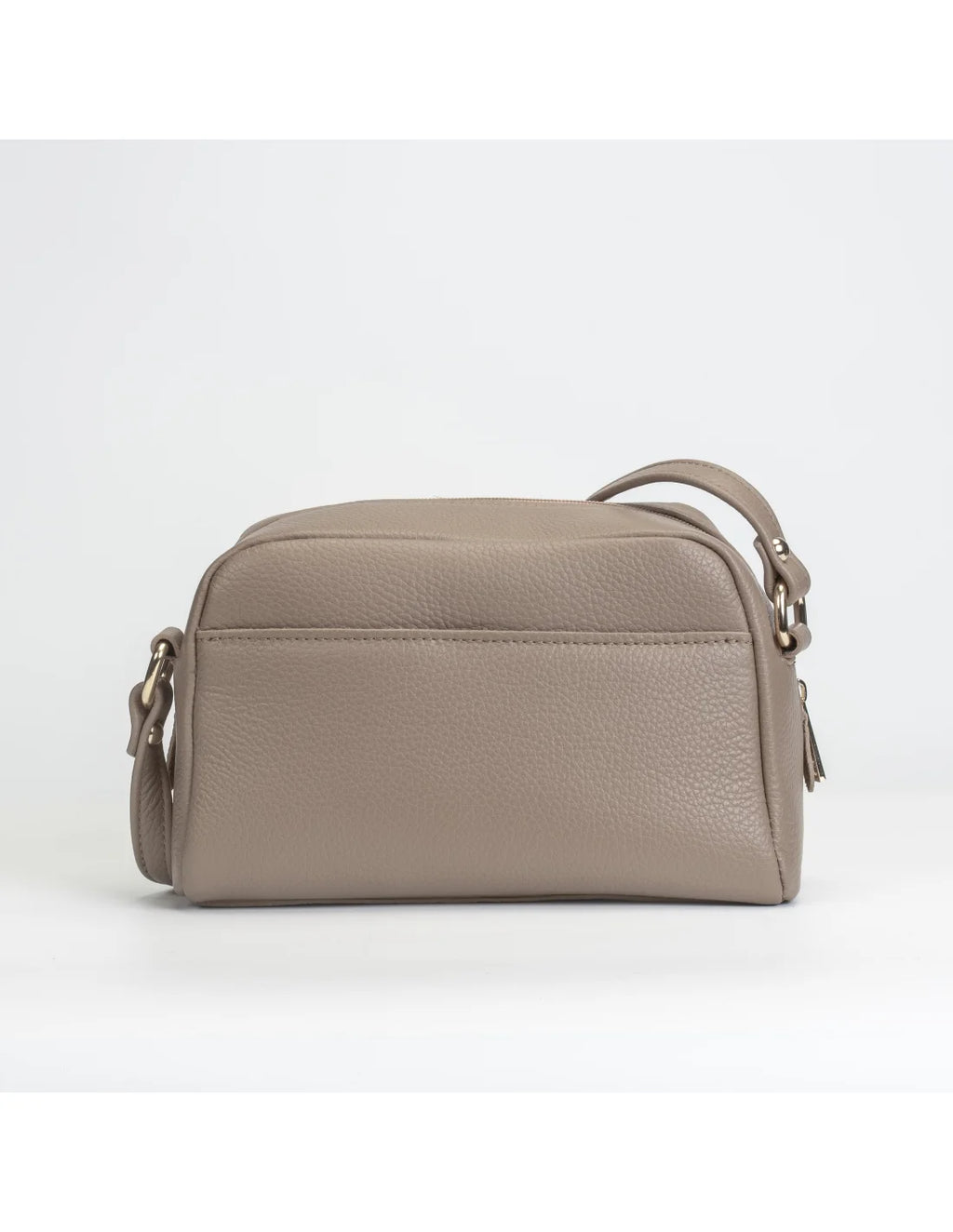 Geanta crossbody din piele naturala, ANDRA, capucino