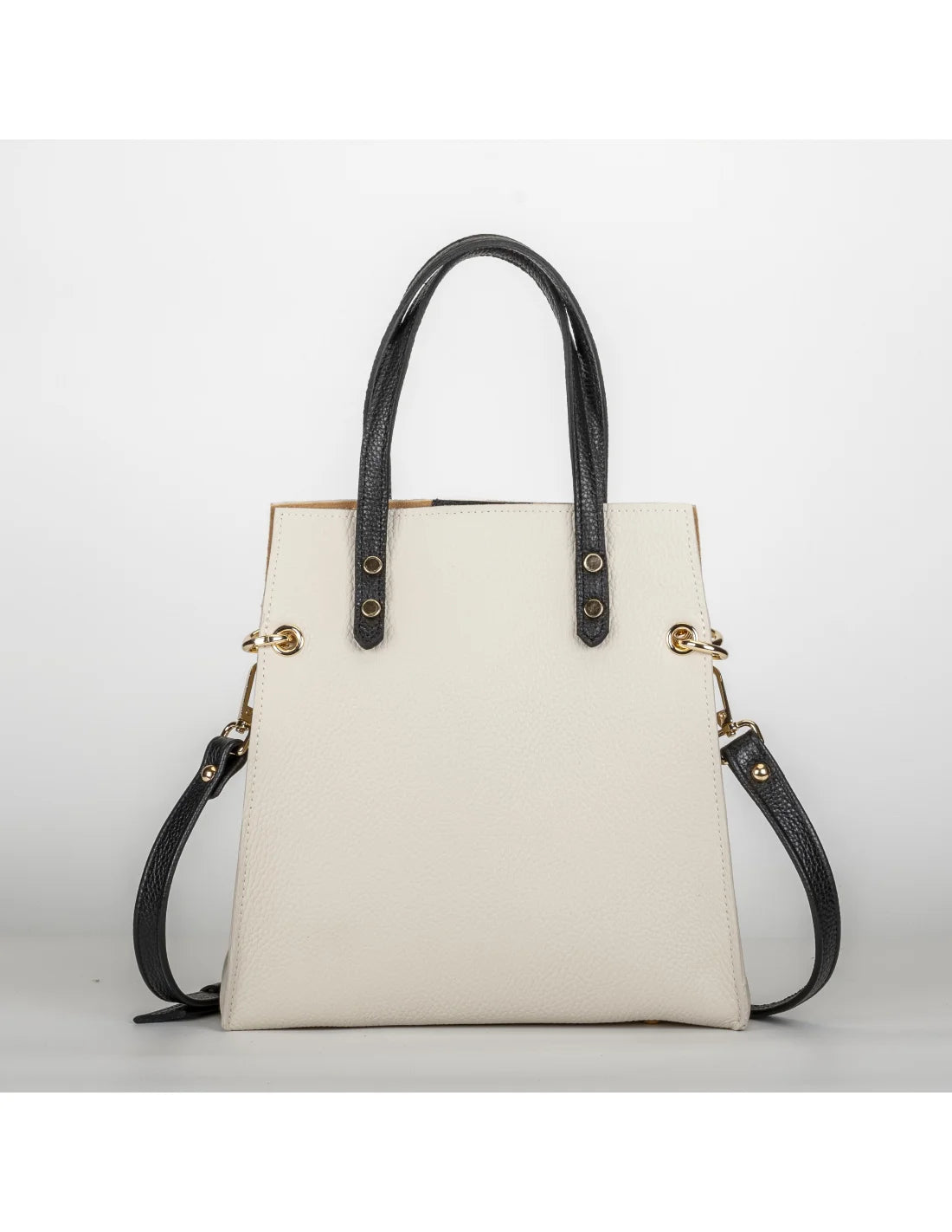 Geanta din piele naturala, pentru dama, mini AGHATA, crem