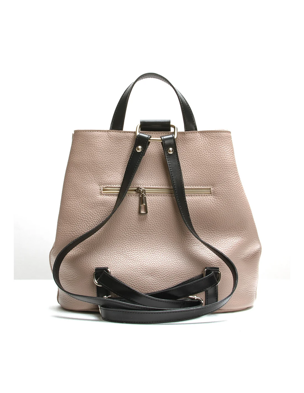 Rucsac din piele naturala, pentru dama, GOLDIE, nude brodat