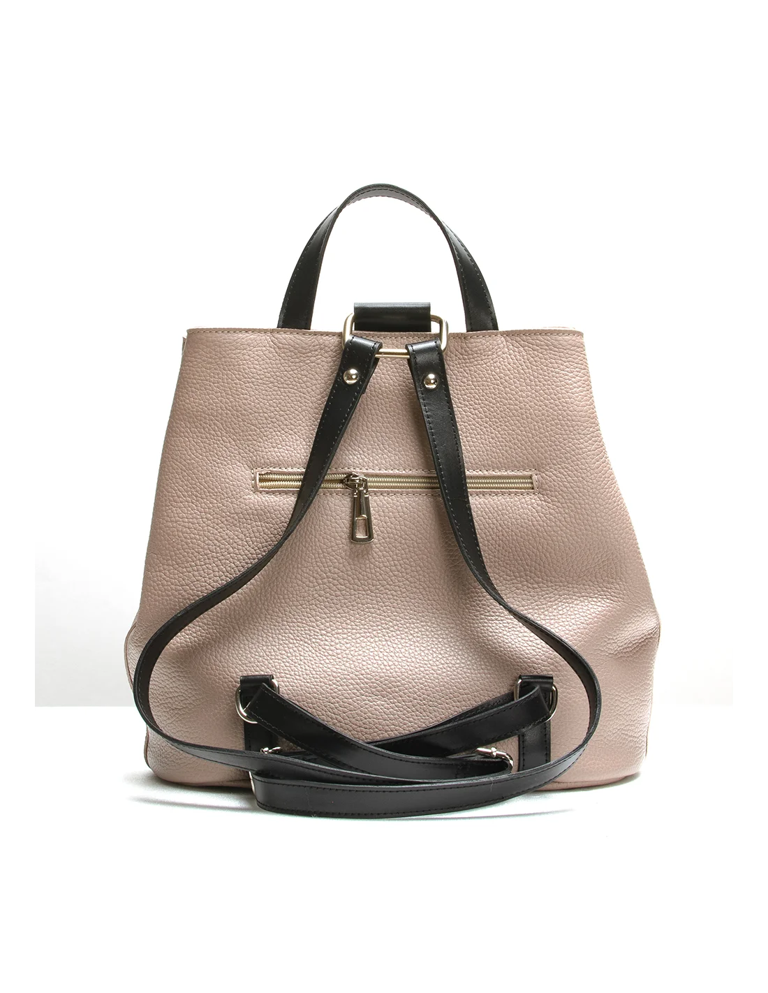 Rucsac din piele naturala, pentru dama, GOLDIE, nude brodat