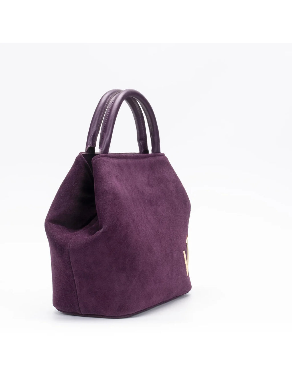 Geanta din piele naturala pentru dama CHIRALINA mov