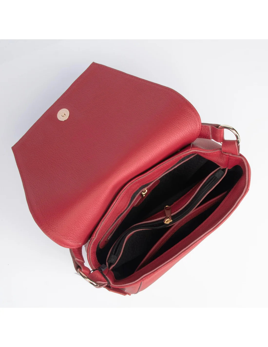 Geanta din piele naturala pentru dama ADA rosu