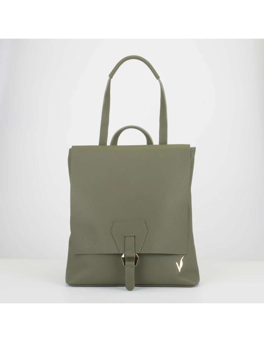 Rucsac din piele naturala pentru dama ATHENA kaki