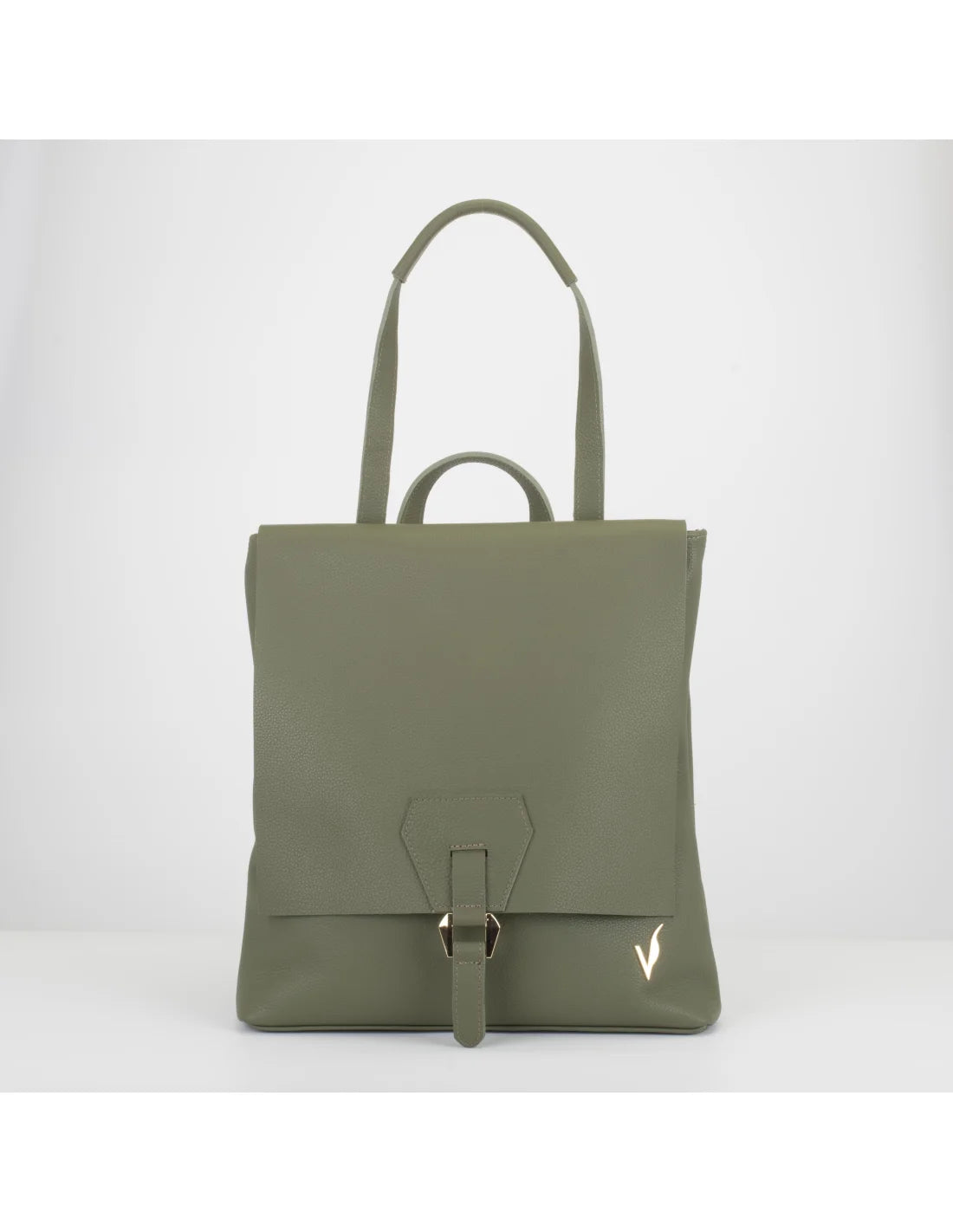 Rucsac din piele naturala pentru dama ATHENA kaki