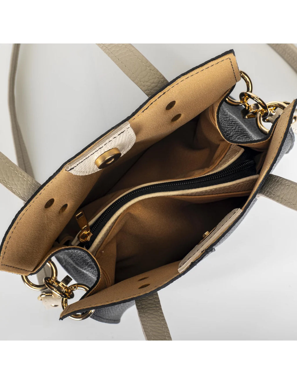 Geanta din piele naturala, pentru dama, mini AGHATA, negru