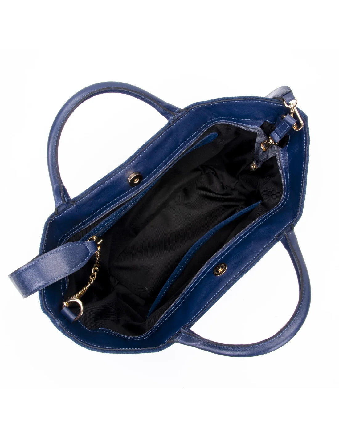 Geanta din piele naturala pentru dama CHIRALINA bleumarin